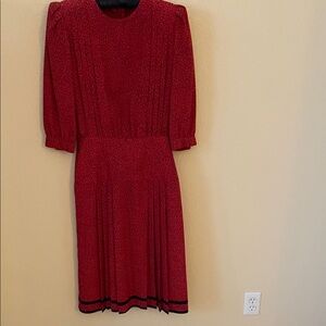 Suzi Chin for Maggy Boutique Red Long Sleeve Dress